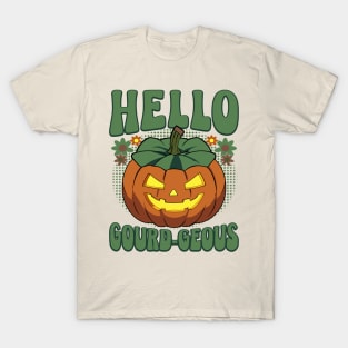 Halloween Jack O Lantern Hello Gourd-geous T-Shirt